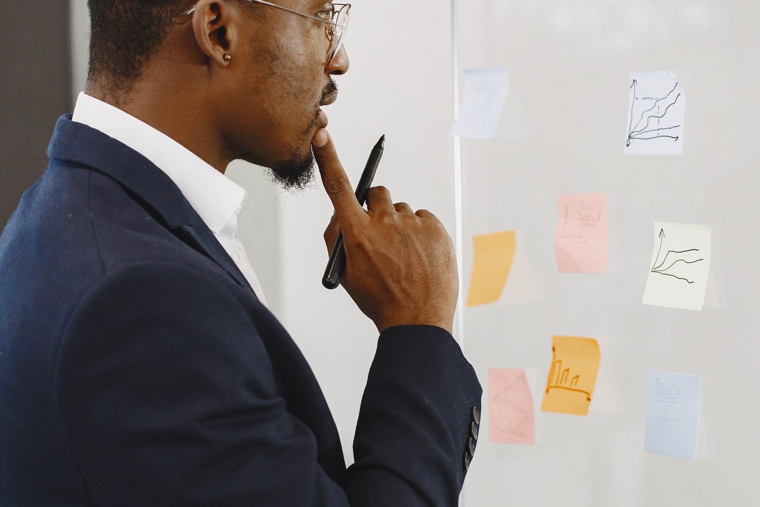 elegant african man in the office